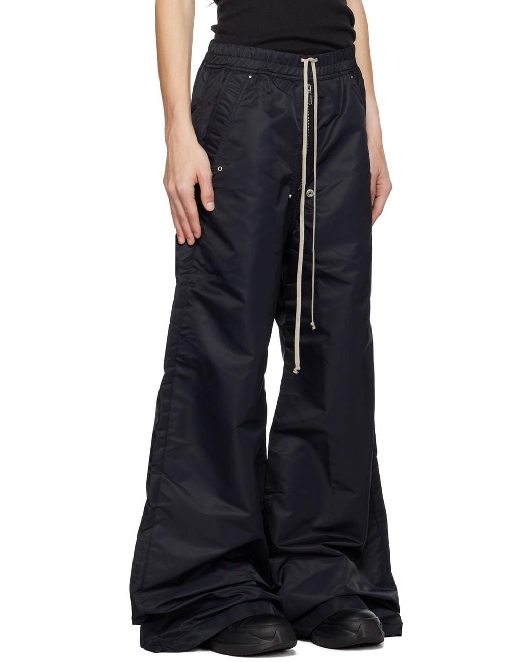 Rick Owens Black Geth Bela Wide-Leg Trousers for men