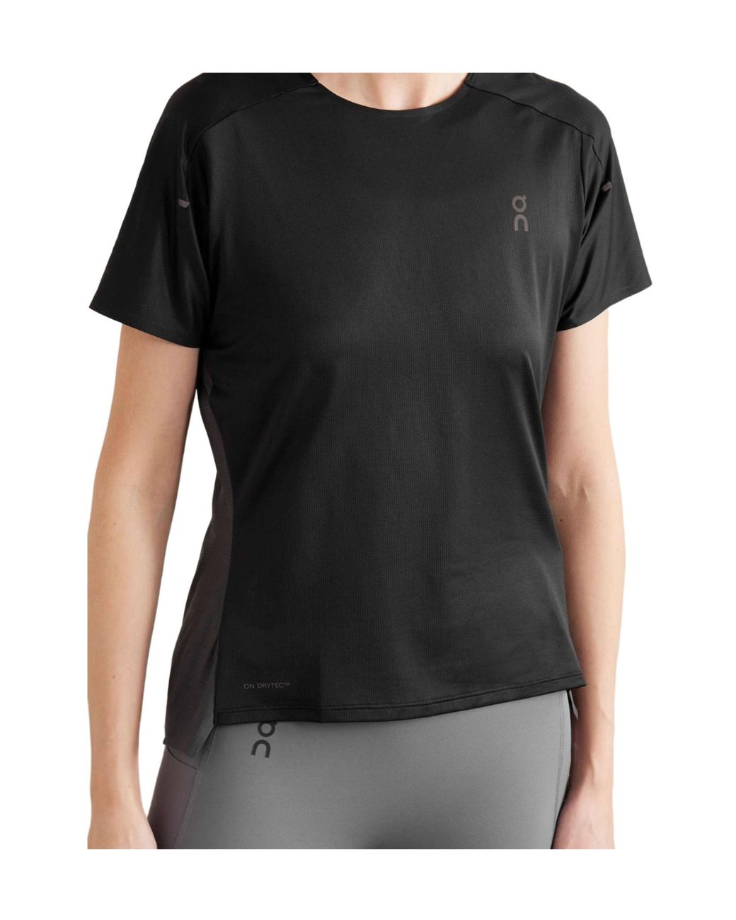 On Shoes Black Performance-T Stretch-Mesh T-Shirt