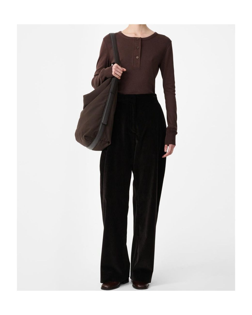 Studio Nicholson Brown Grange Relaxed Pants