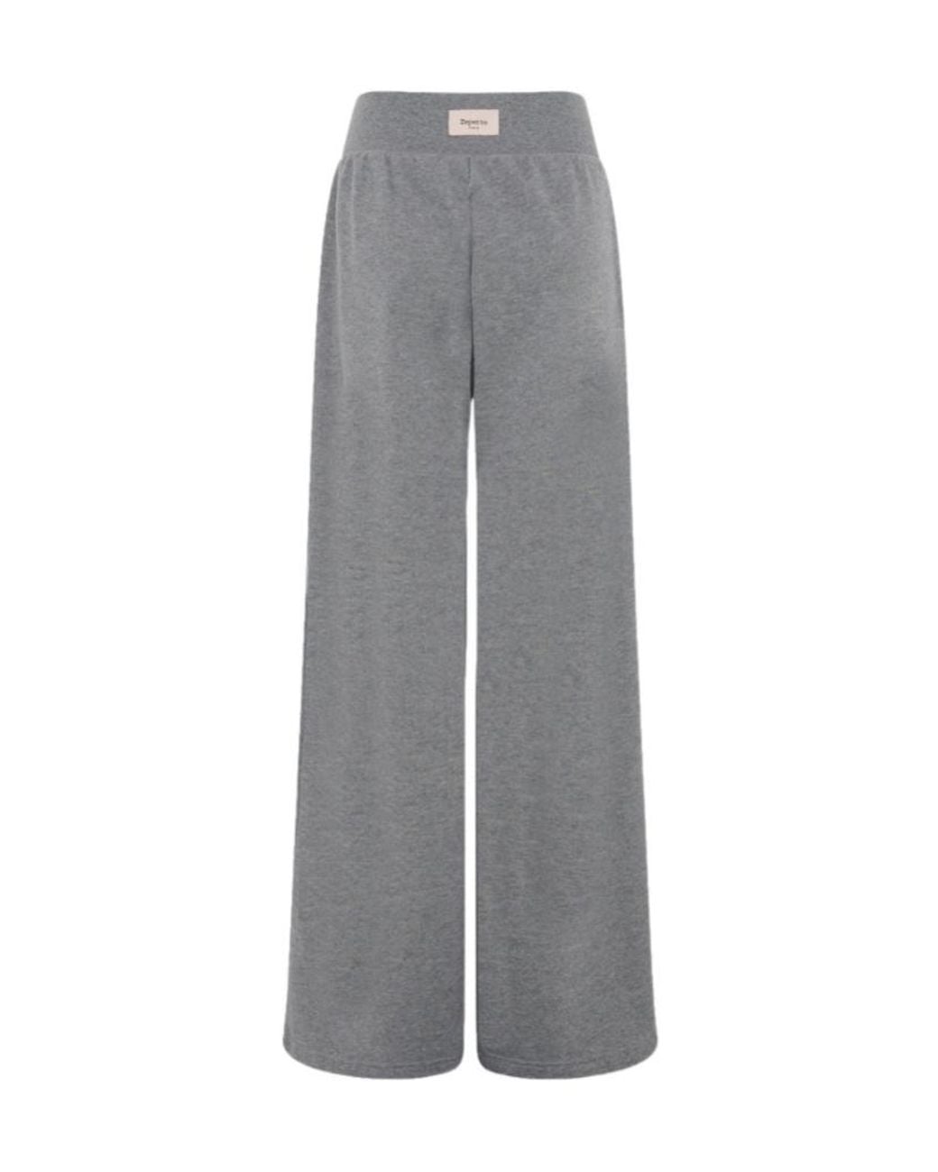 Repetto Gray High-Waist Wide-Leg Track Pants