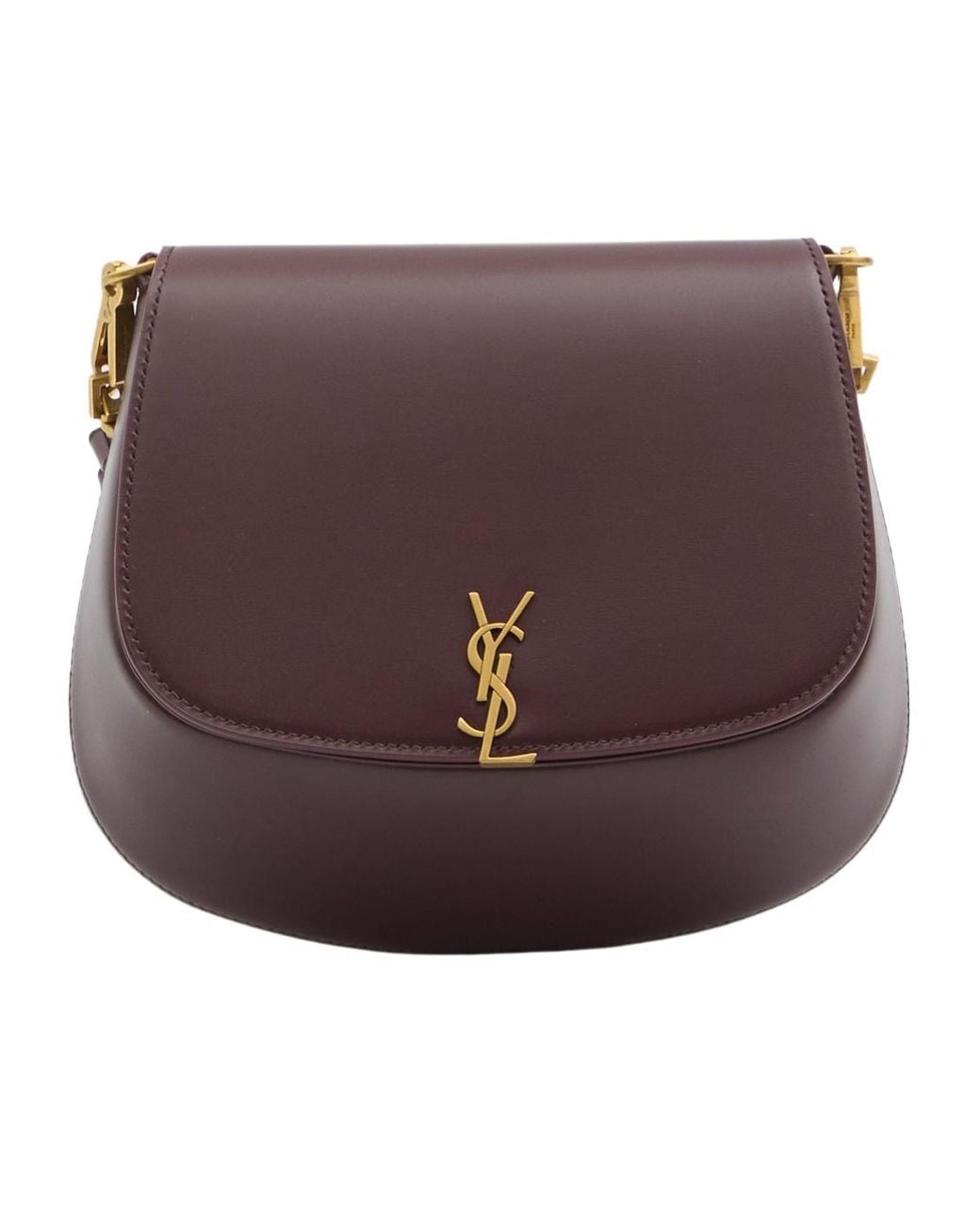 Saint Laurent Purple Voltaire Foldover Top Mini Shoulder Bag