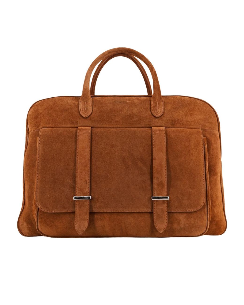 Orciani Brown Front Pocket Laptop Bag for men