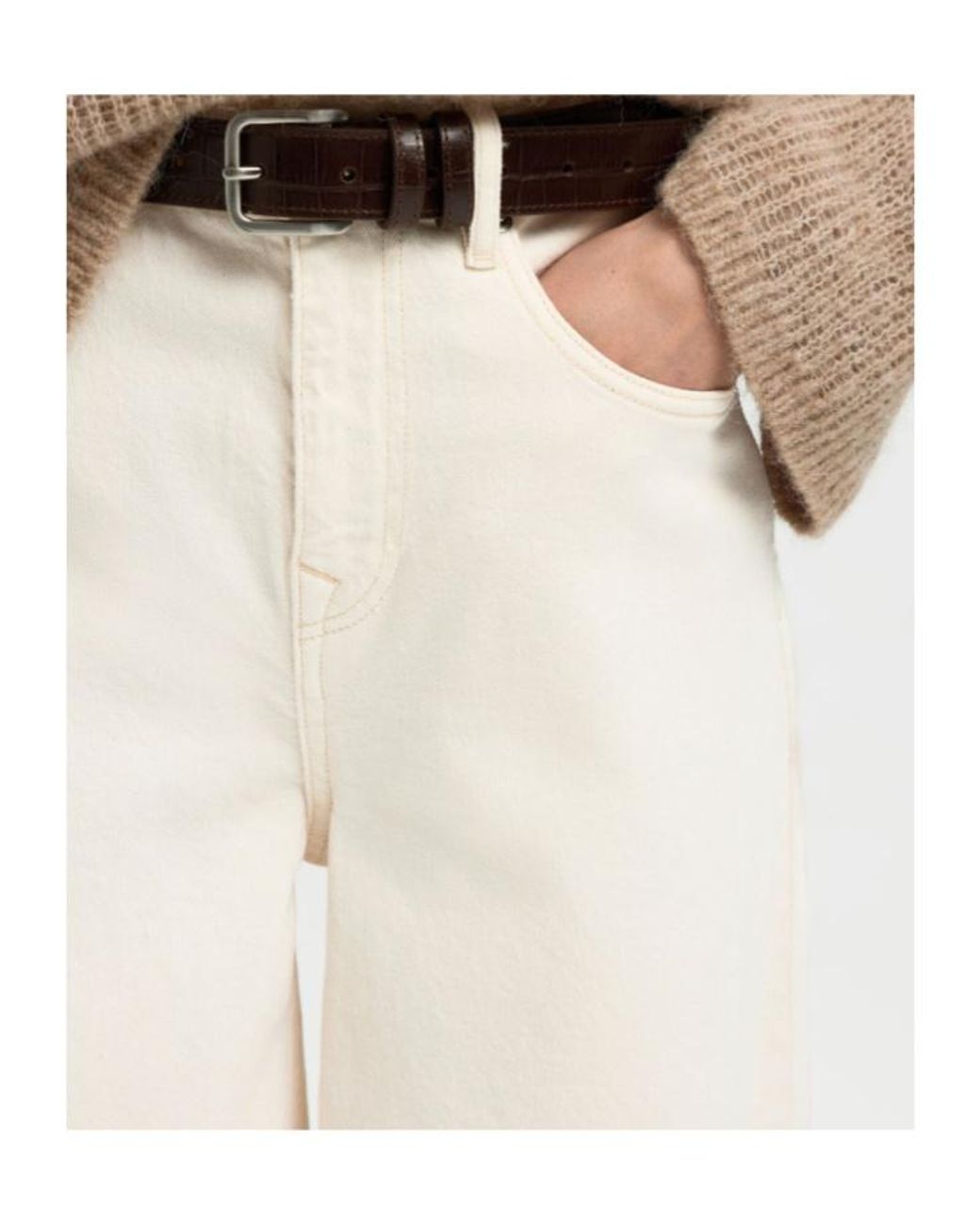 SELECTED White Buttoned Jeans