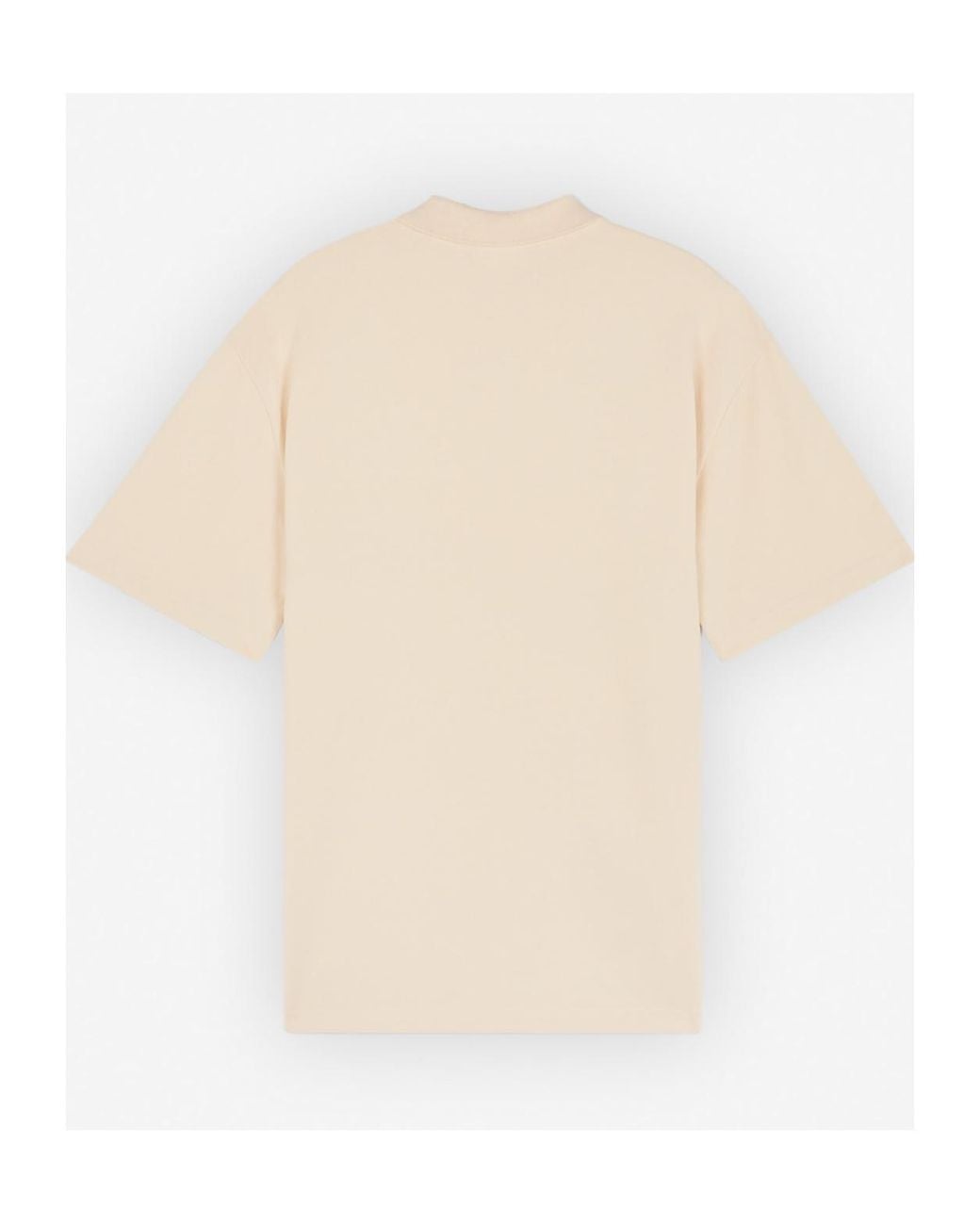 Maison Kitsuné White Maison Kitsuné Bold Fox Head Patch Oversized Polo Shirt for men