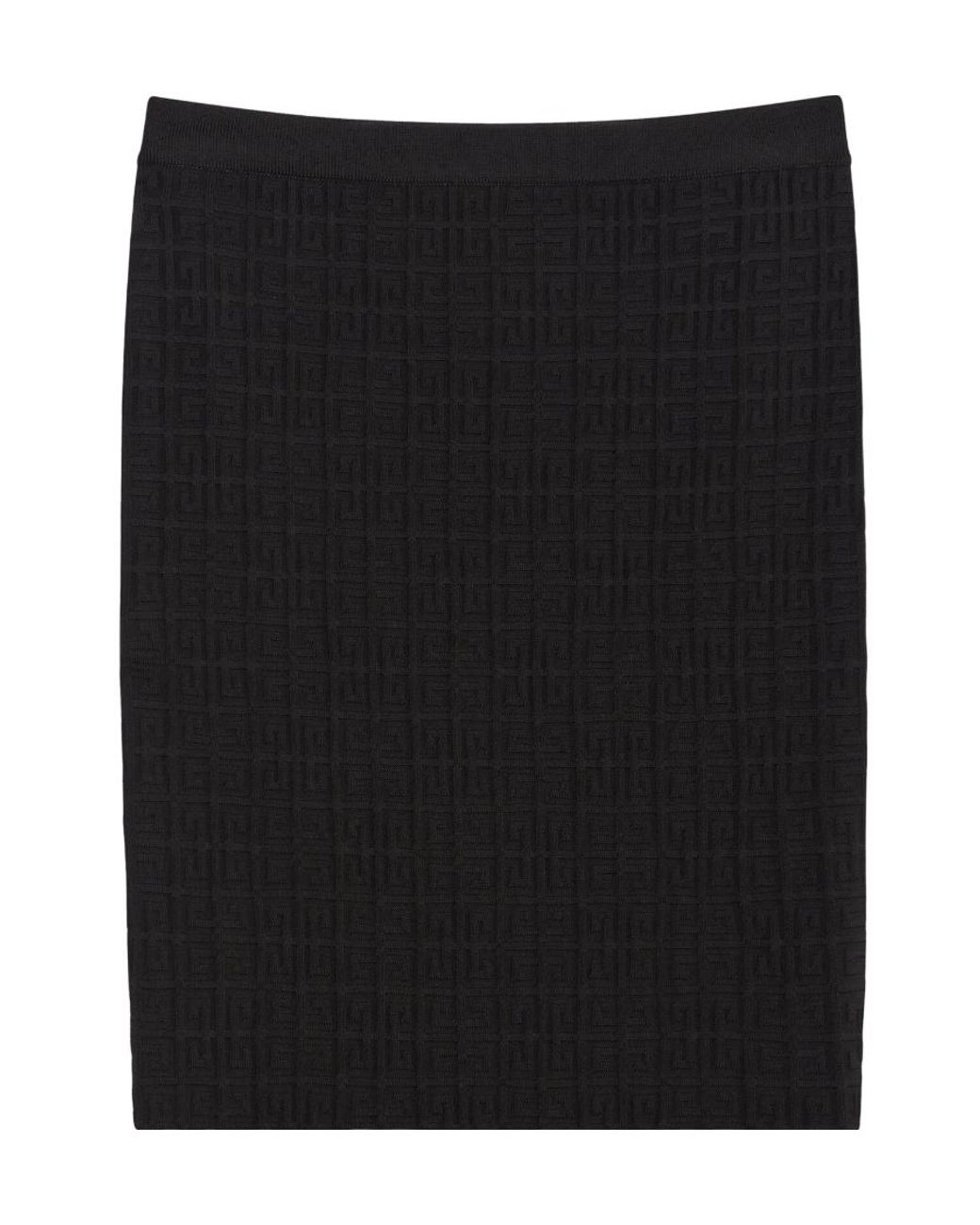 Givenchy Black 4G Motif Knitted Skirt