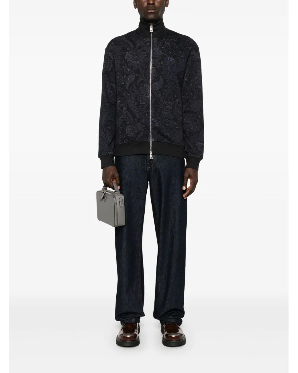 Etro Black Paisley-Print Sweatshirt for men
