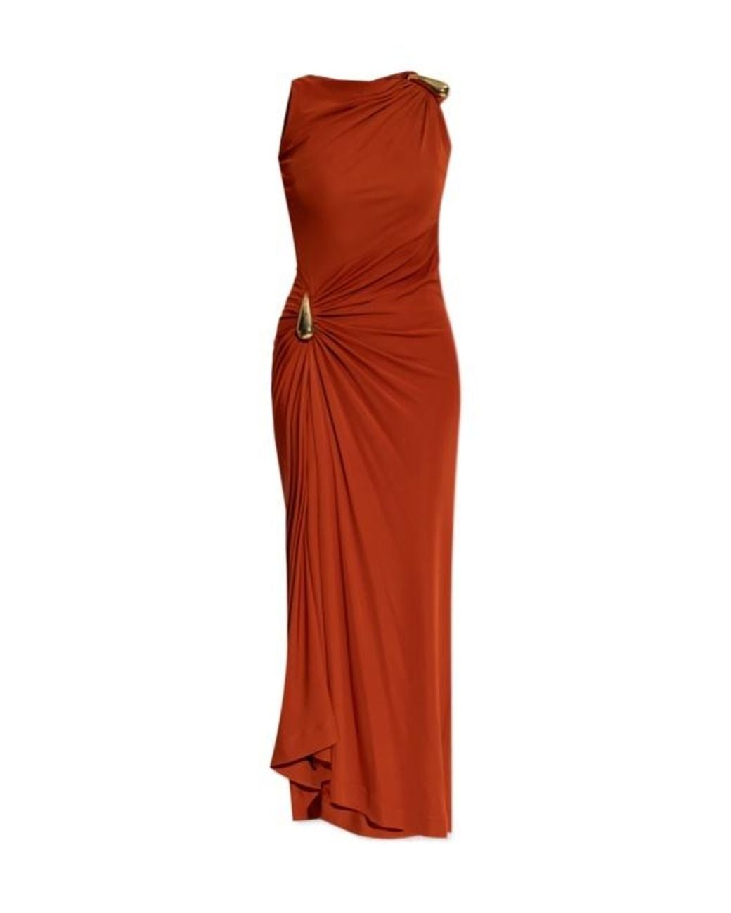 Bottega Veneta Red Drop Detailed Sleeveless Dress