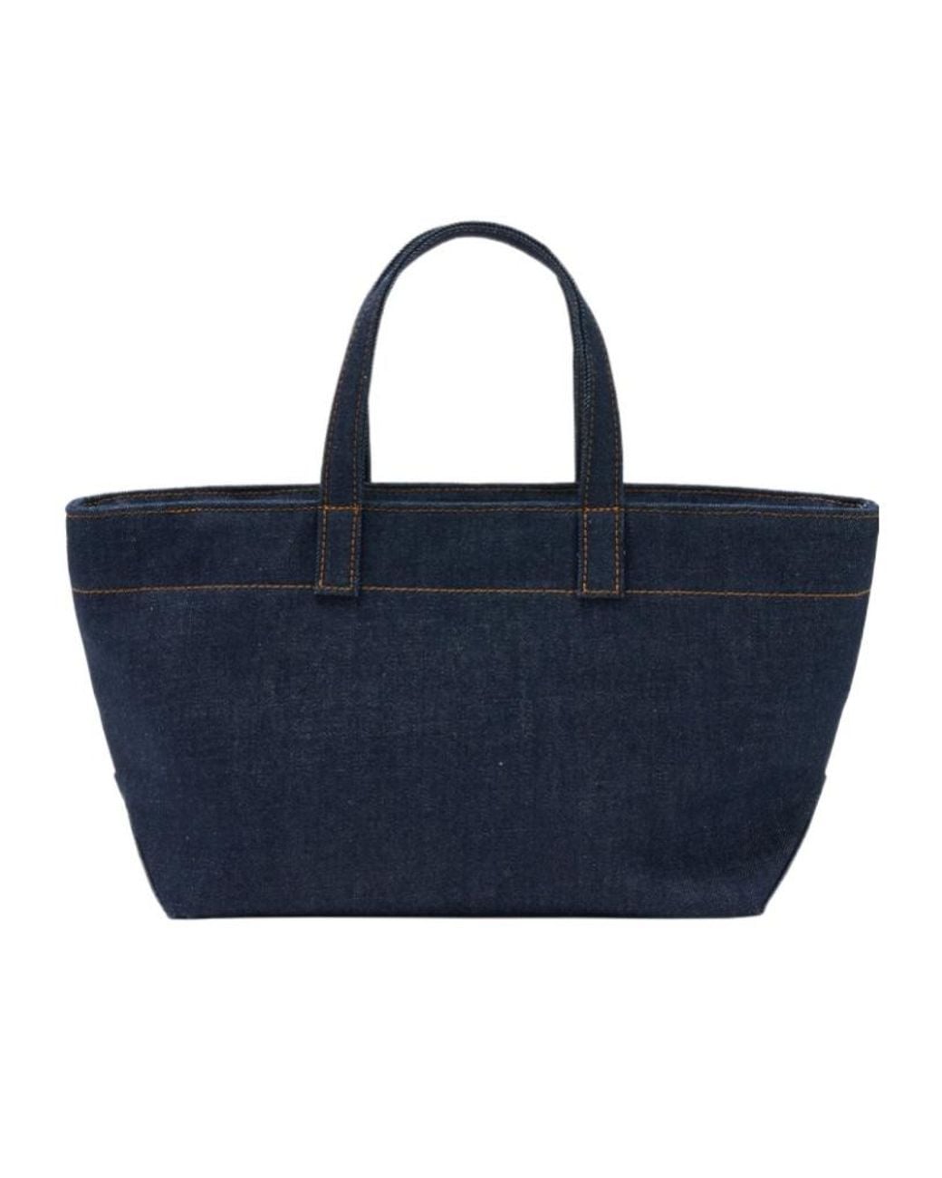 A.P.C. Blue Le Drummer Zip Tote Bag