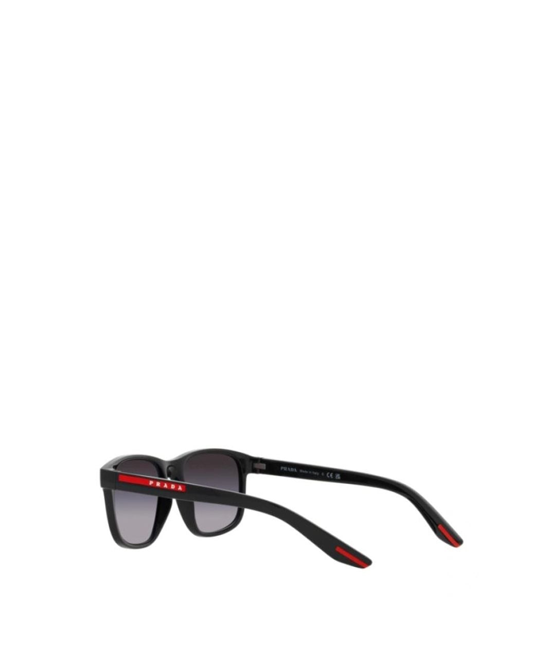Prada Linea Rossa White Prada Eyewear Square Frame Sunglasses for men