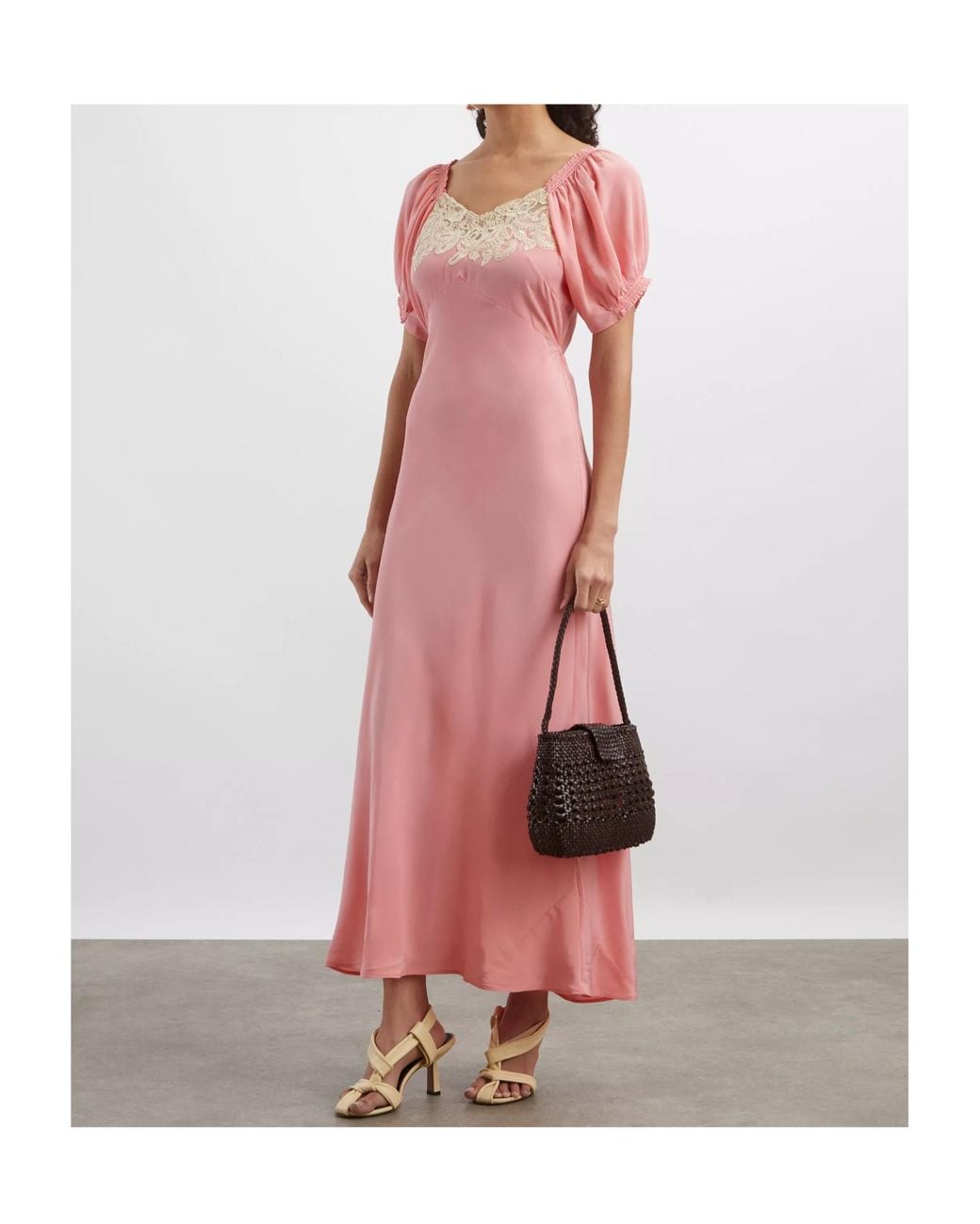 Rixo Pink Short-Sleeved Dress