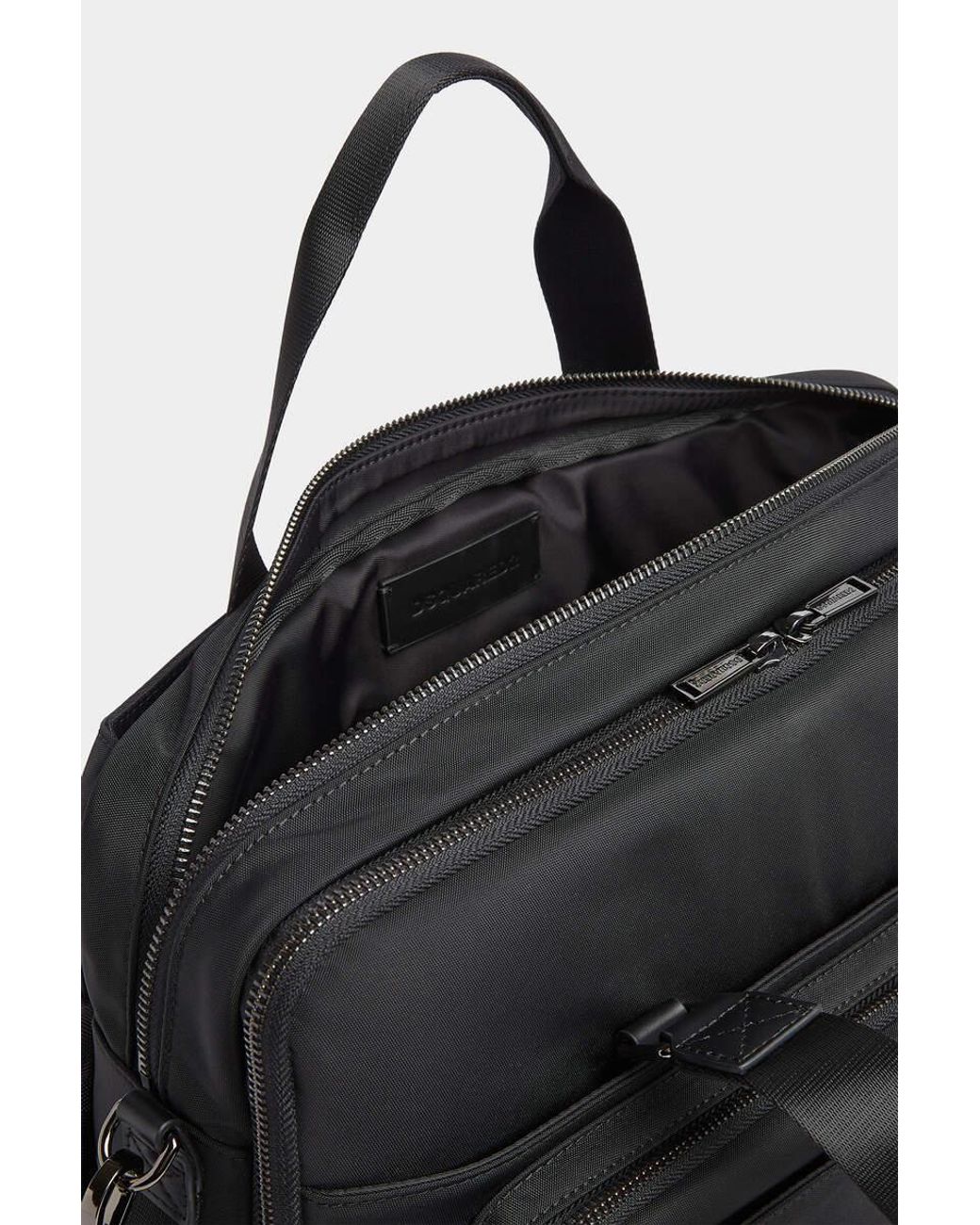 DSquared² Black Logo Detailed Briefcase for men