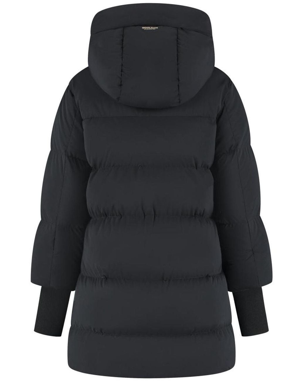 Woolrich Black Madison Hooded Zipped Coat