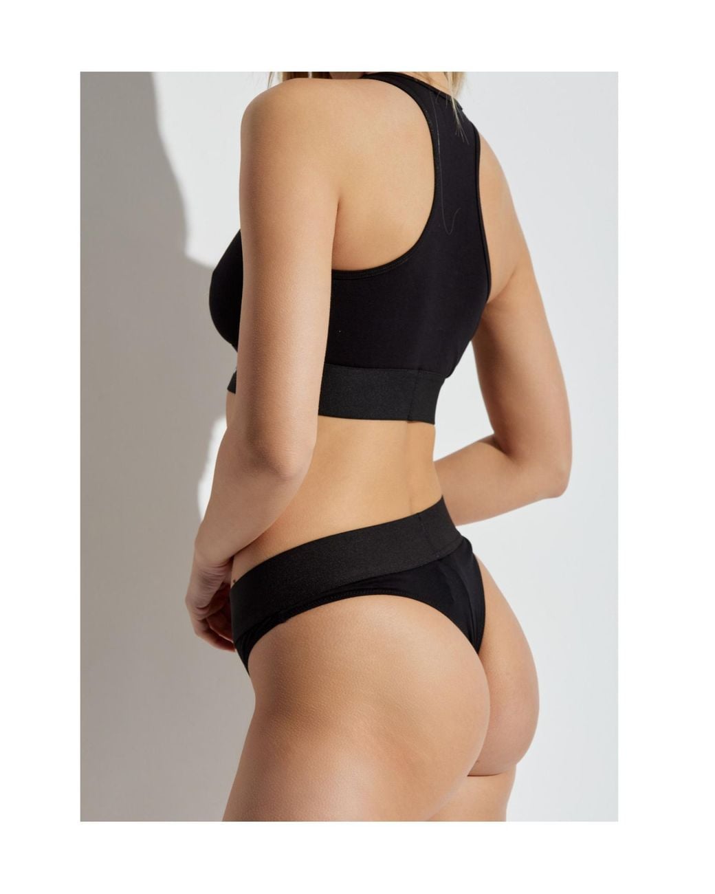 Palm Angels Black Logo Underband Racerback Bra