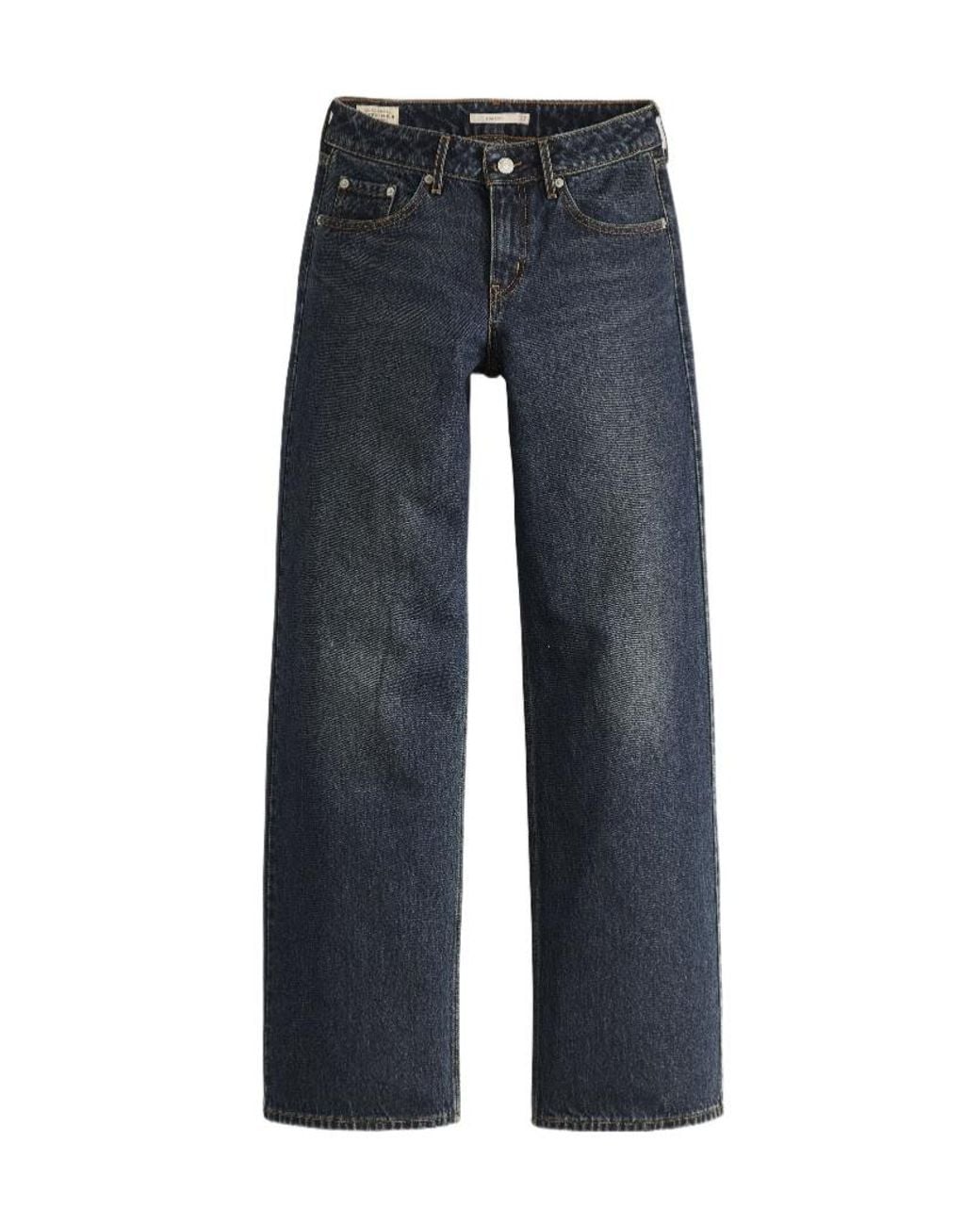 Levi's Blue Faded Wide-Leg Jeans