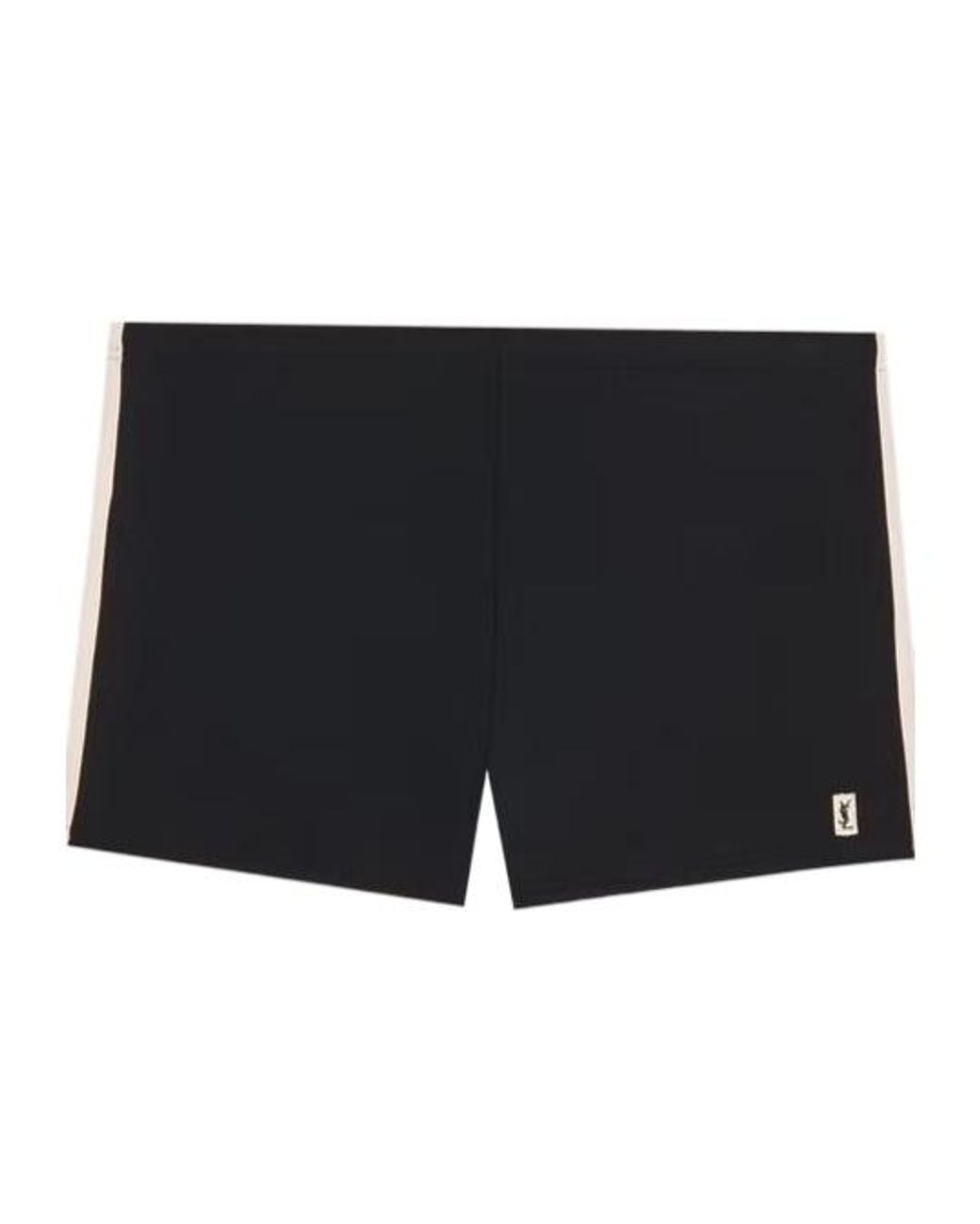 Saint Laurent Blue Cassandre Logo Embroidered Swim Shorts for men