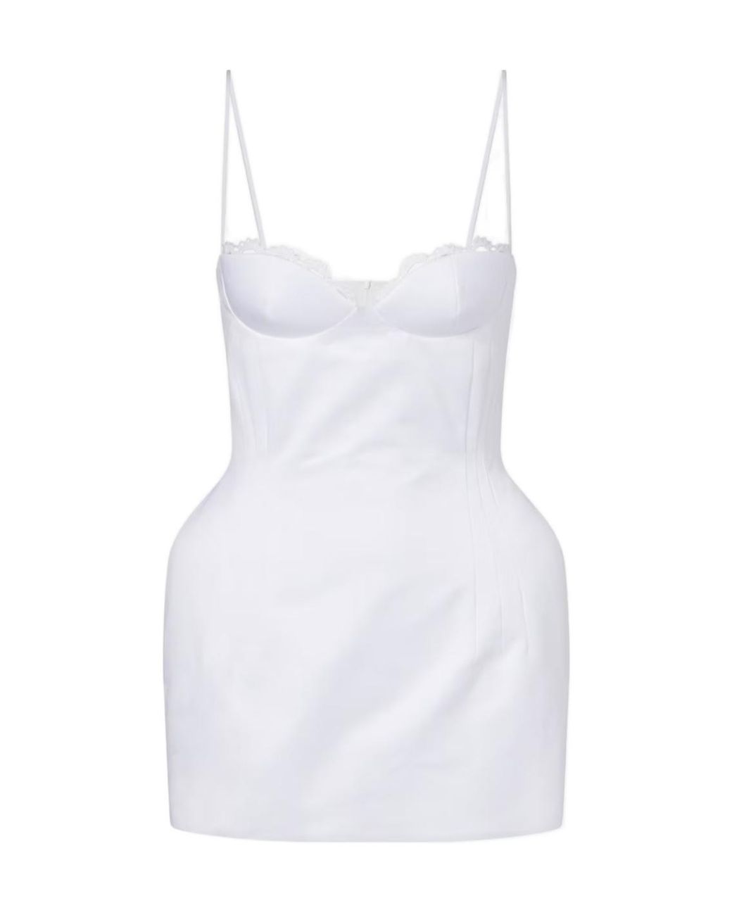 Magda Butrym White Suspender Dress