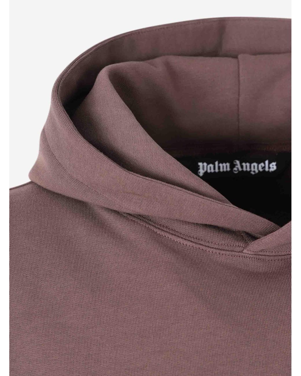 Palm Angels Purple Palm Tree Print Hoodie for men
