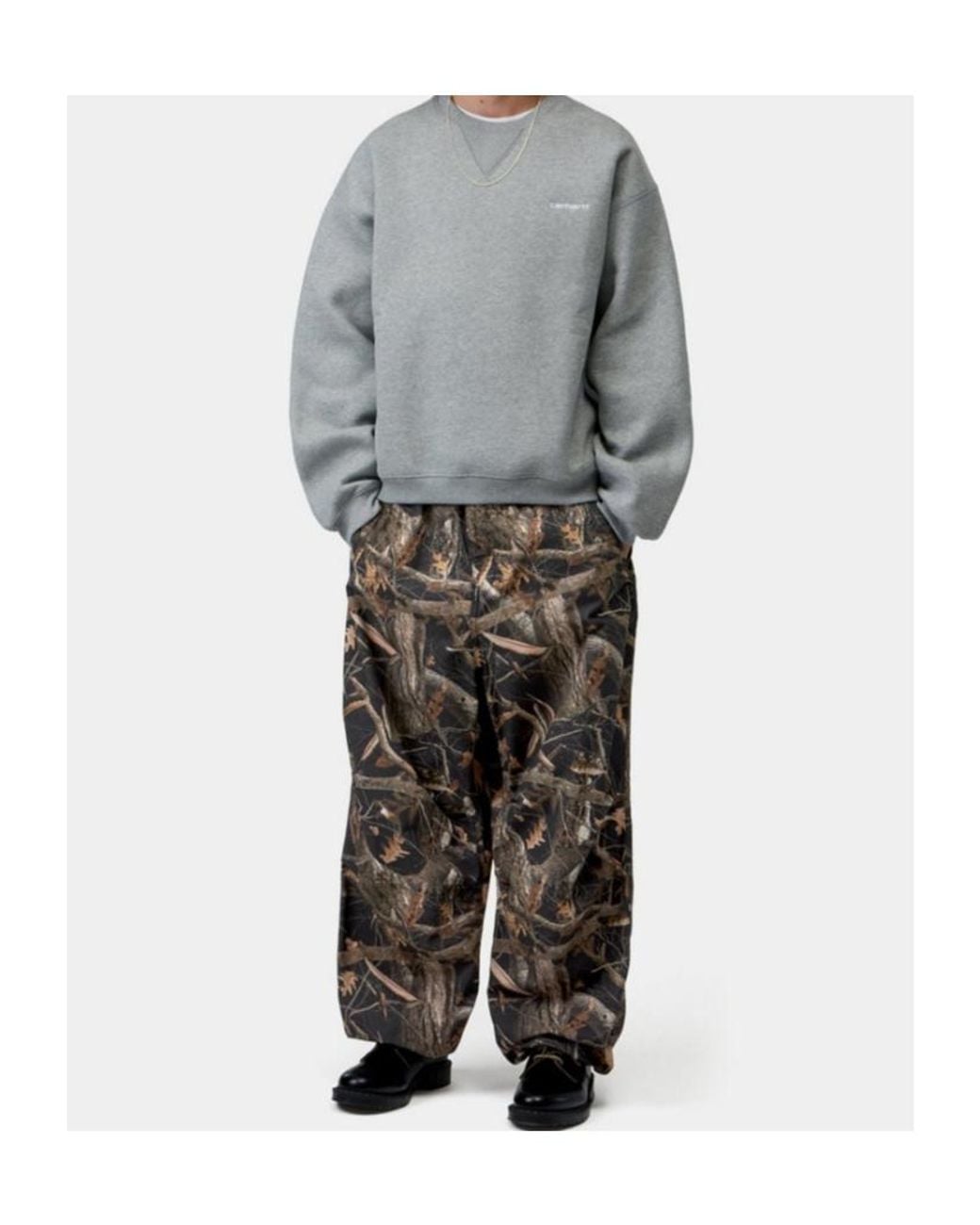 Carhartt Gray Fletcher Abstract-Pattern Trousers for men