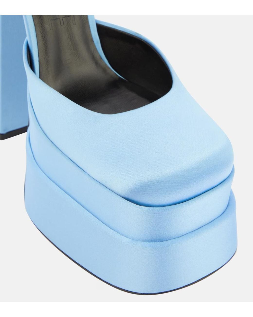 Versace Blue Medusa Aevitas Platform Heels
