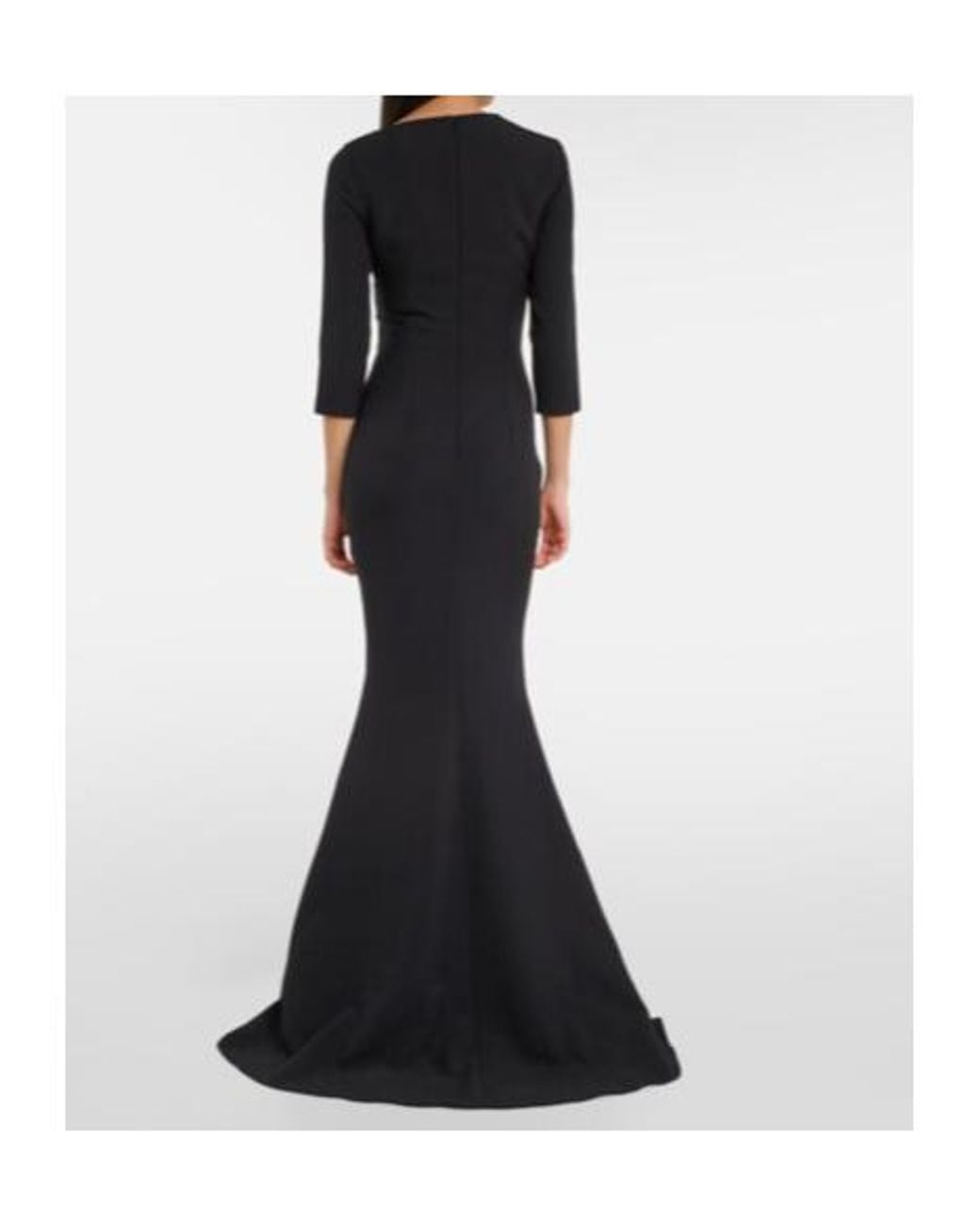 Safiyaa Black Pollina Crepe Dress