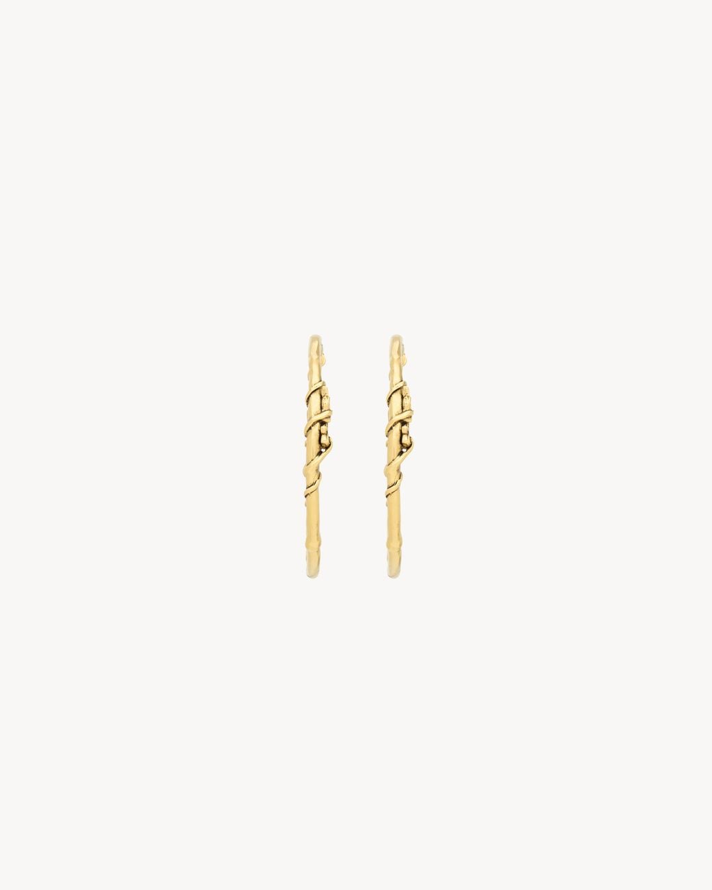Saint Laurent Metallic Cassandre Mulberry Hoop Earrings