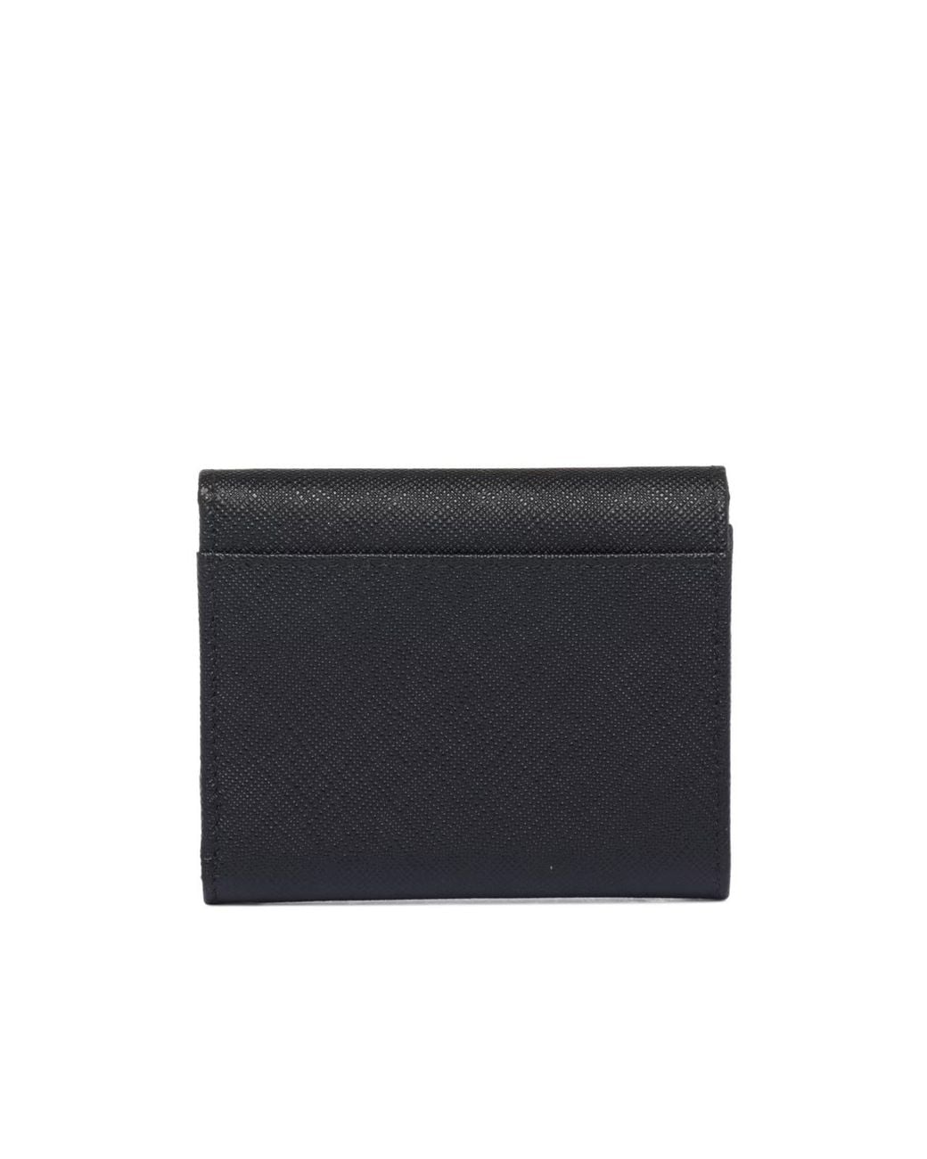 Prada Black Small Saffiano Leather Bifold Wallet