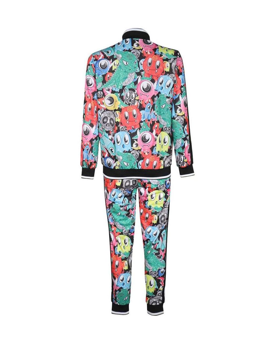 Philipp Plein Blue Cartoon-Print Two-Piece Tracksuit for men