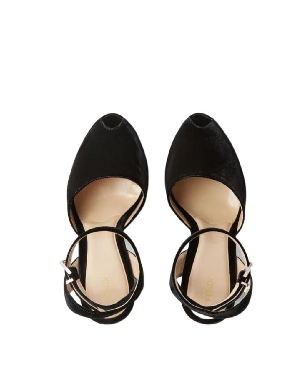 Fendi Black After 9 Platform Ankle-Strap Sandals