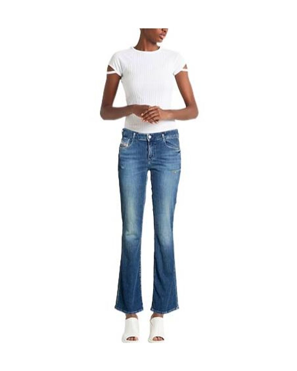DIESEL Blue Dark Slim Flare Jeans