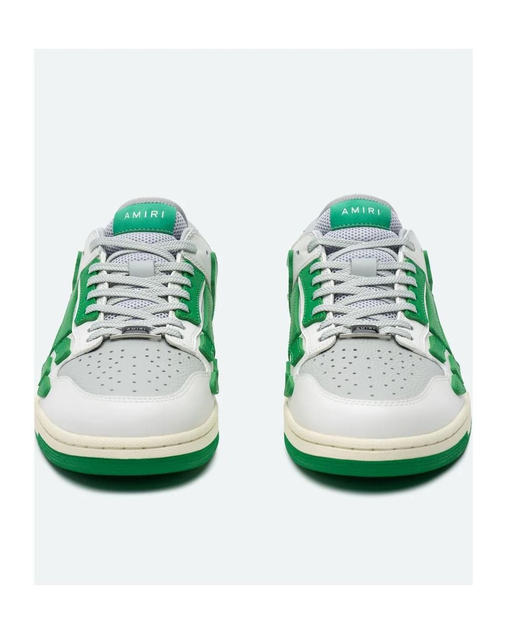 Amiri Green Skel-Top Leather Sneakers for men