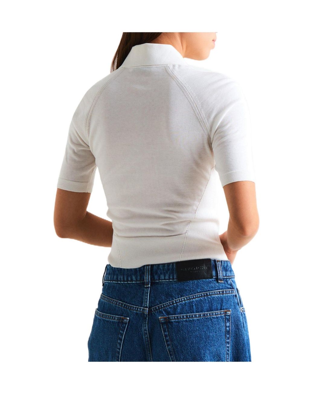 Givenchy White Knit Polo Top