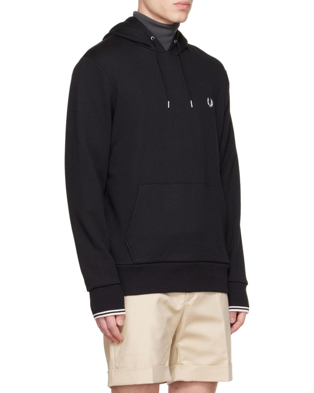 Fred Perry Blue Tipped Hooded Sweatshirt for men
