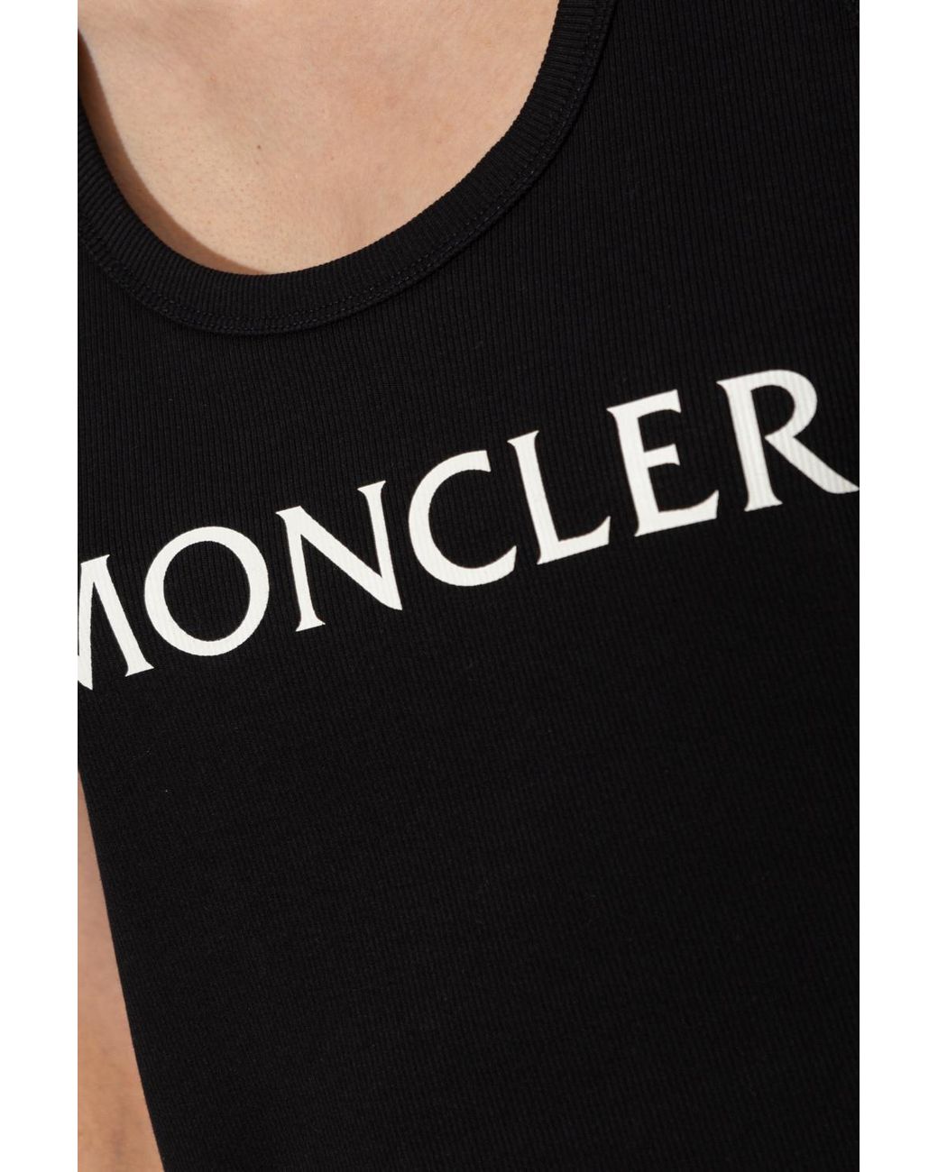 Moncler Black Logo Tank Top