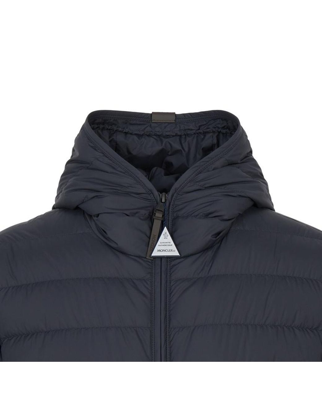 Moncler Gray Solienn Hooded Zip-Up Padded Jacket for men