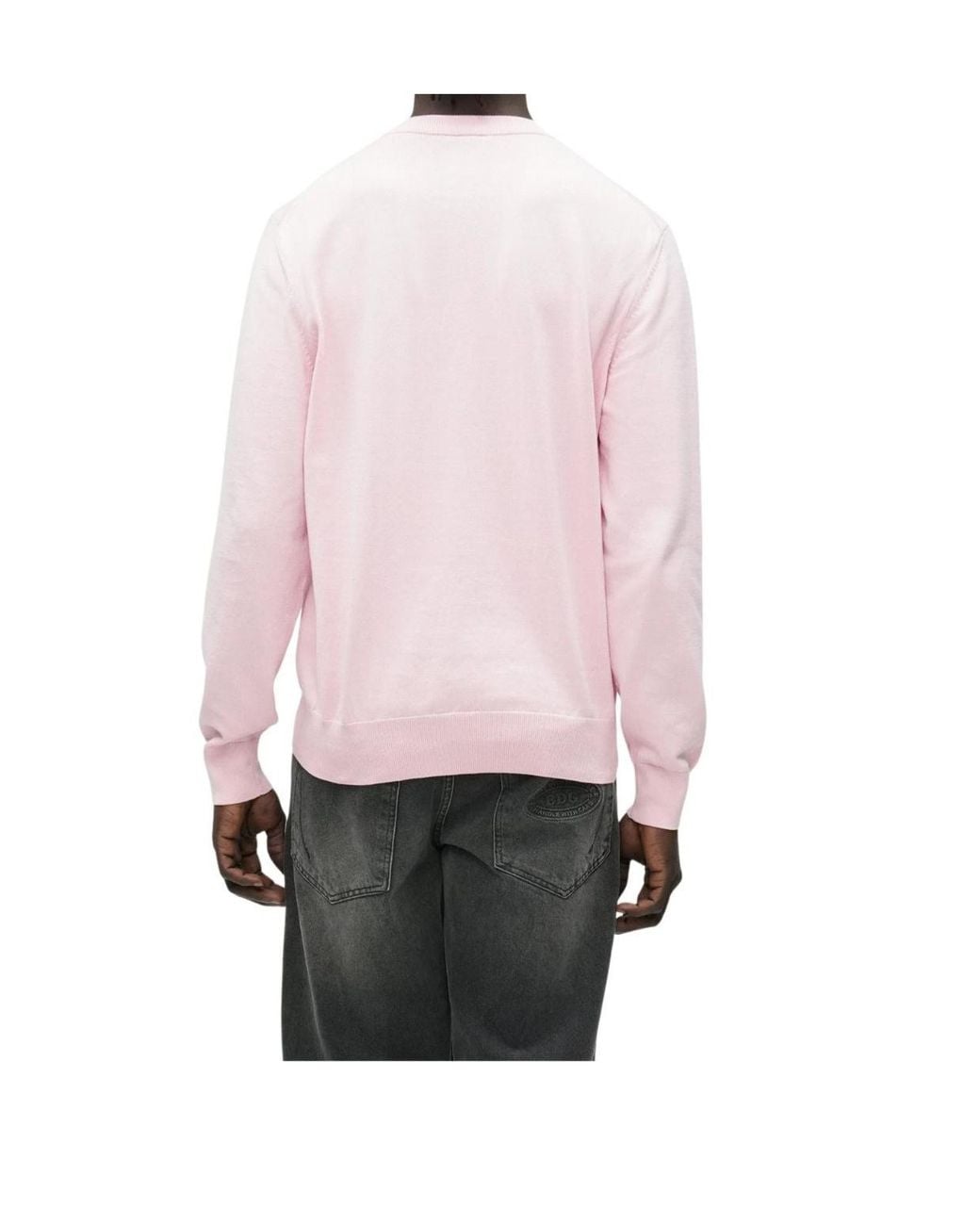 Boss Pink Upacas Crew-Neck Sweater for men