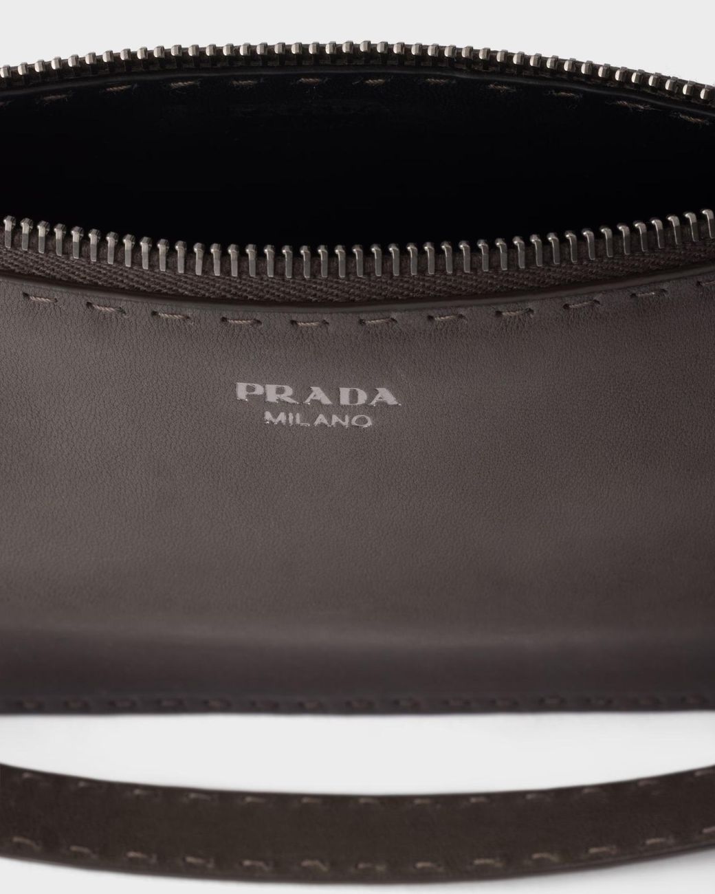 Prada Black Antiqued Leather Pouch for men