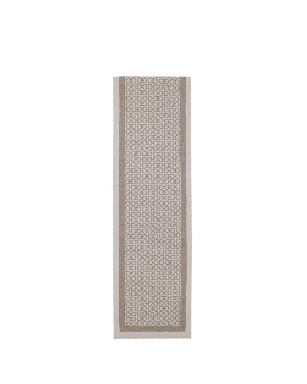 Ferragamo Gray Logo Knit Scarf