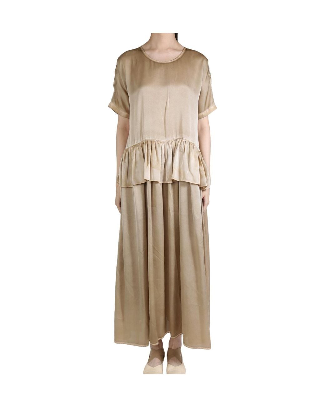 Uma Wang Natural Short Sleeve Dress