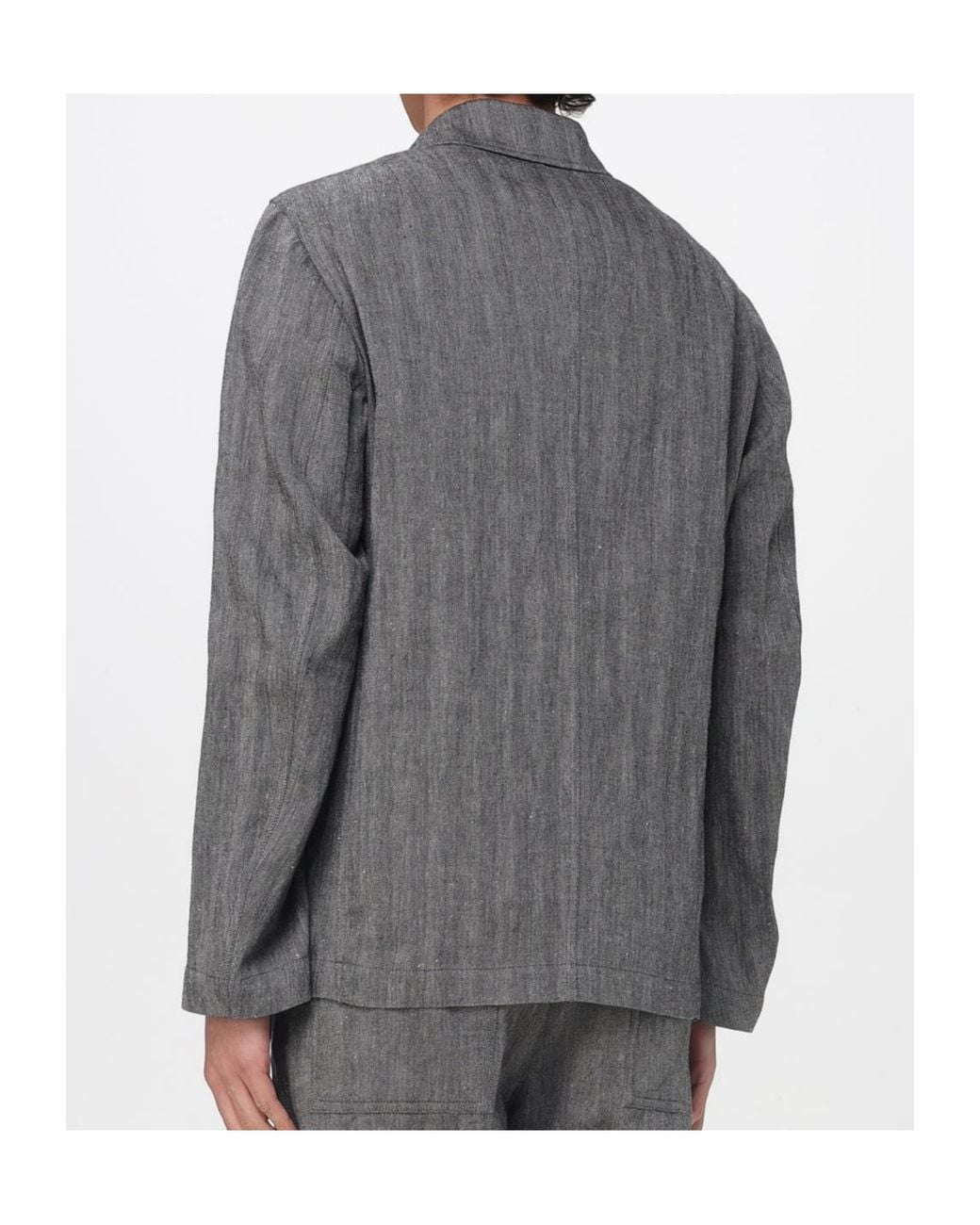 Dries Van Noten Gray Single-Breasted Casual Jacket for men
