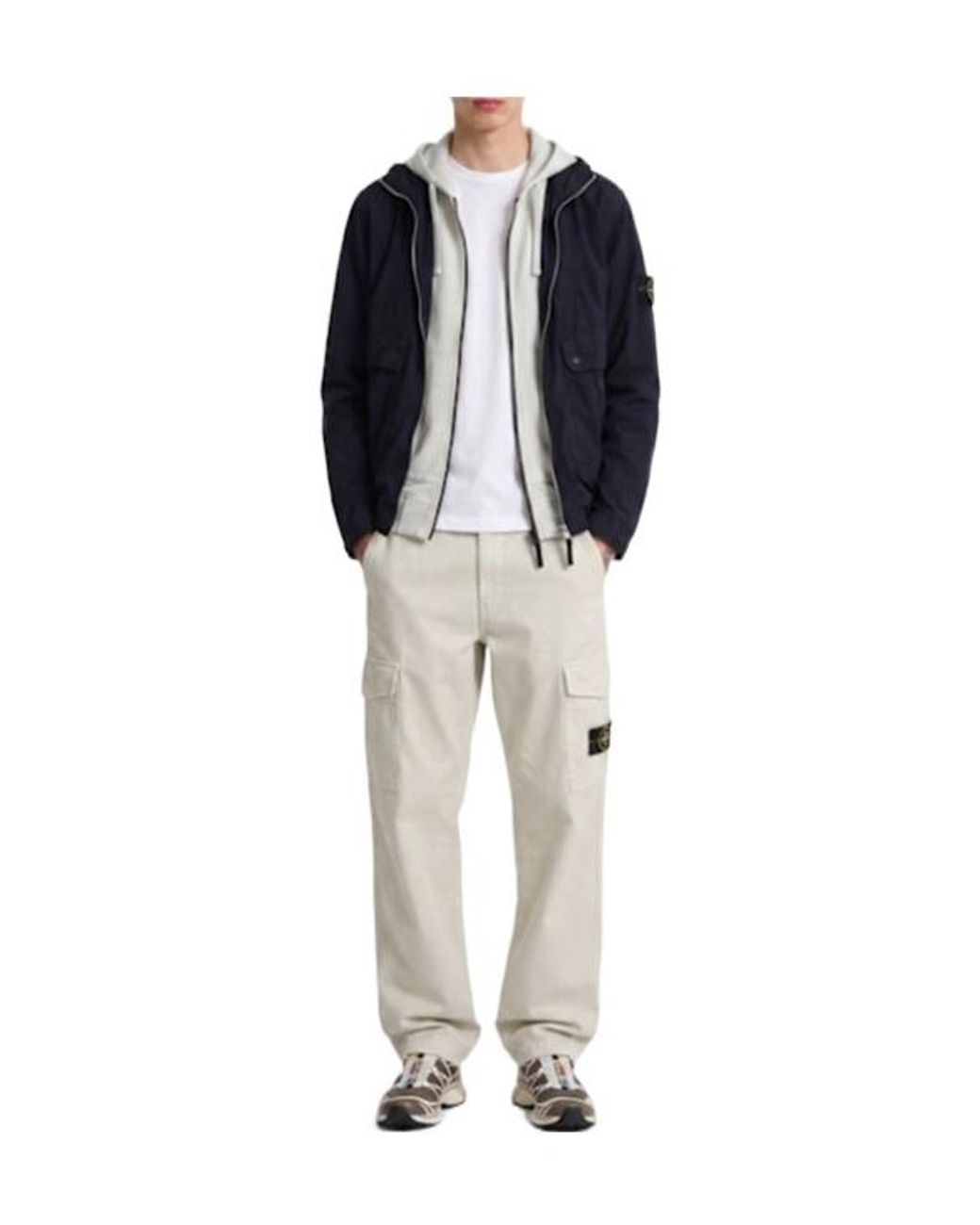 Stone Island Blue Light Compact Touch Parka Jacket for men