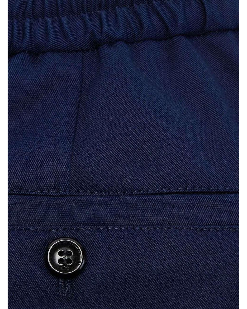AMI Blue Ami De Coeur Elasticated Waistband Track Shorts for men