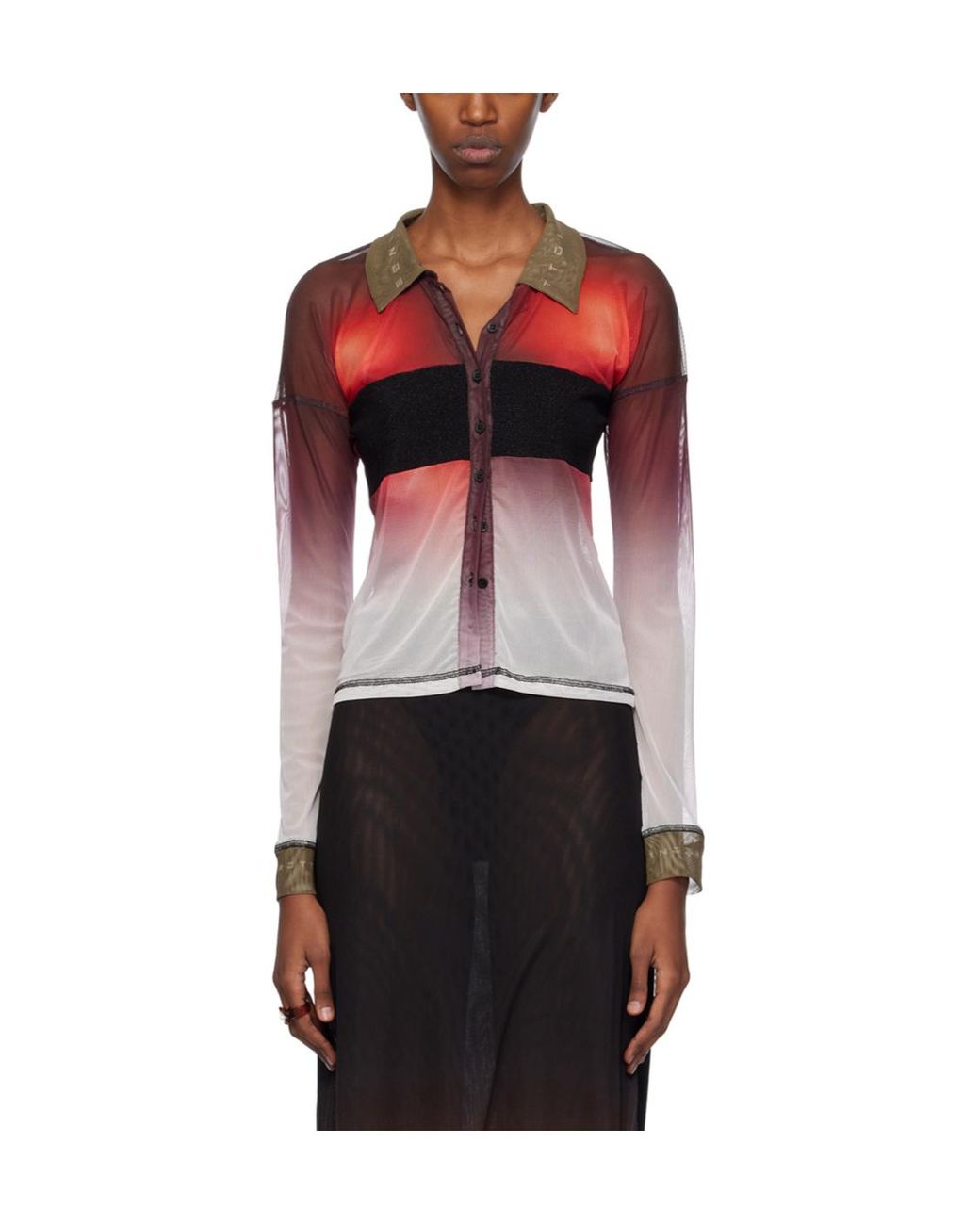 OTTOLINGER Red Translucent Shirt