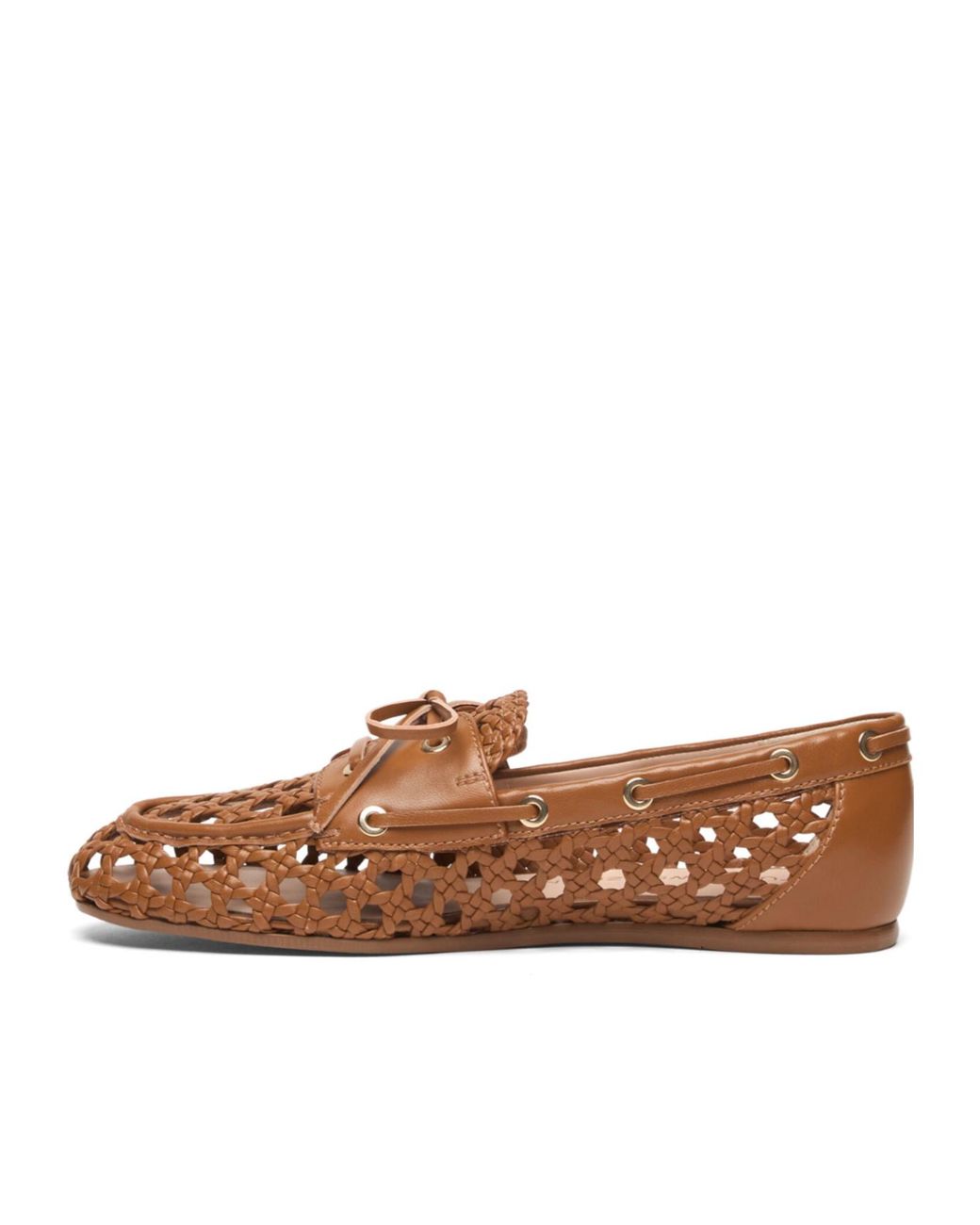 Stuart Weitzman Brown Tinsley Woven Moccasin