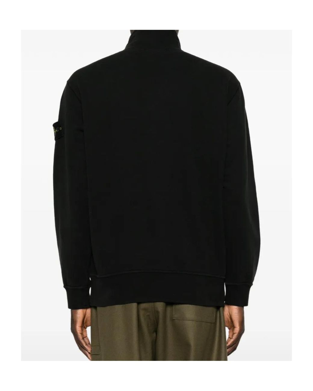 Stone Island Black Half-Zip Sweatshirt for men