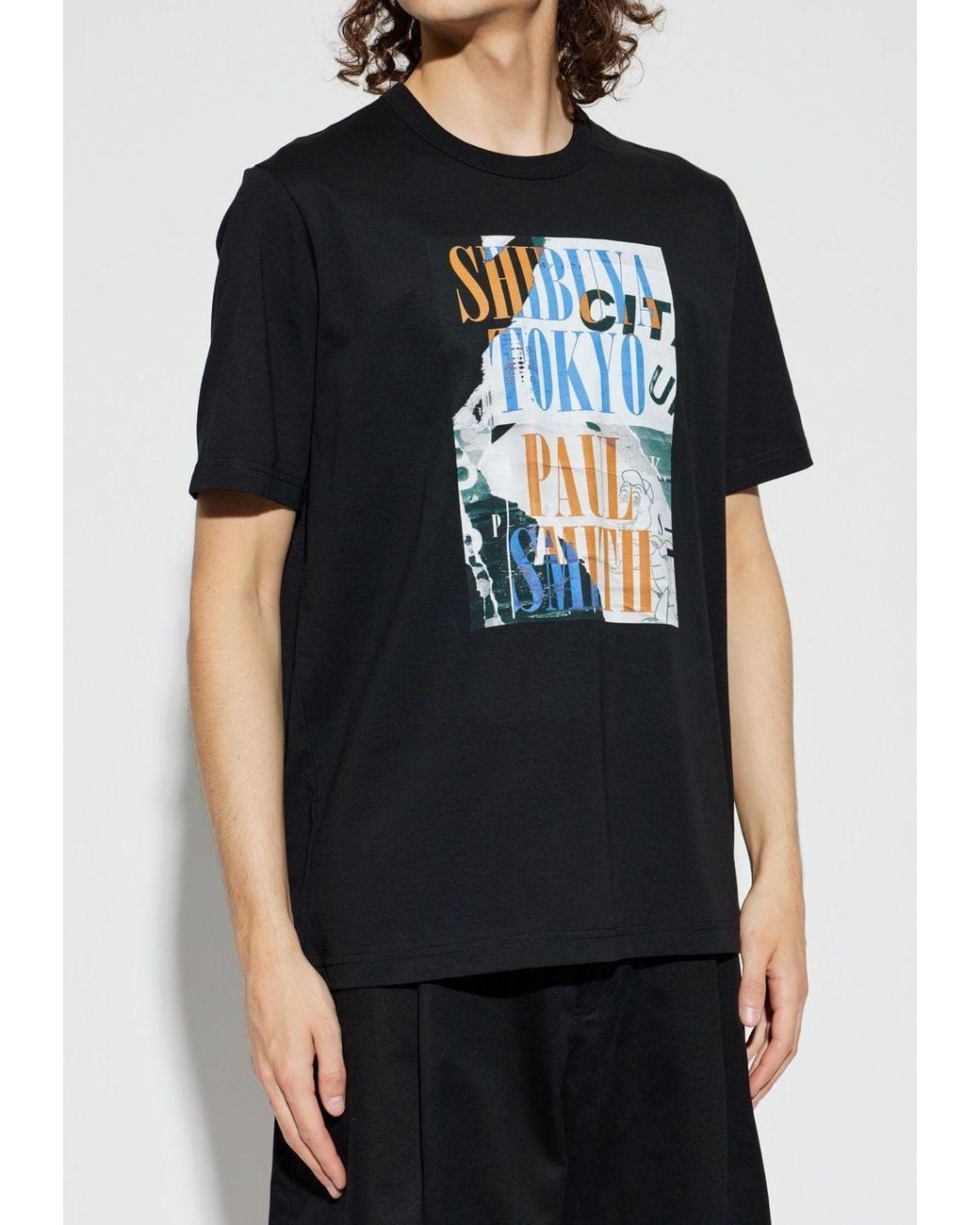 Paul Smith Black Ps Paul Smith Shibuya Tokyo Print T-Shirt for men