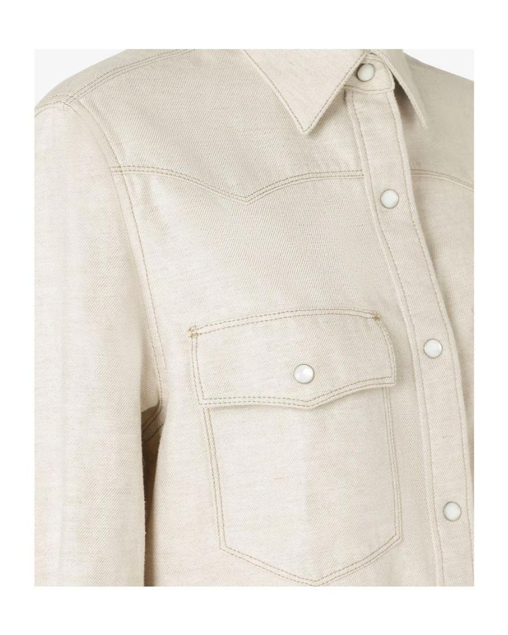 Fendi White Selleria Western Denim Shirt