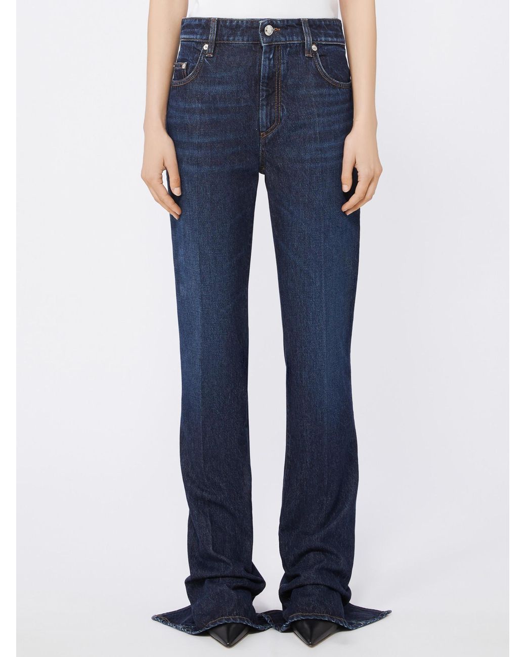 Sportmax Blue Low-Waisted Flared Jeans