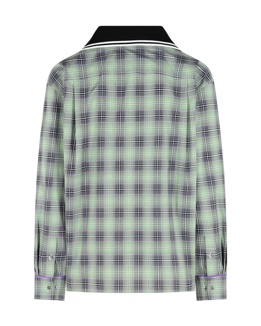 Marni Green Long-Sleeved Polo Shirt for men