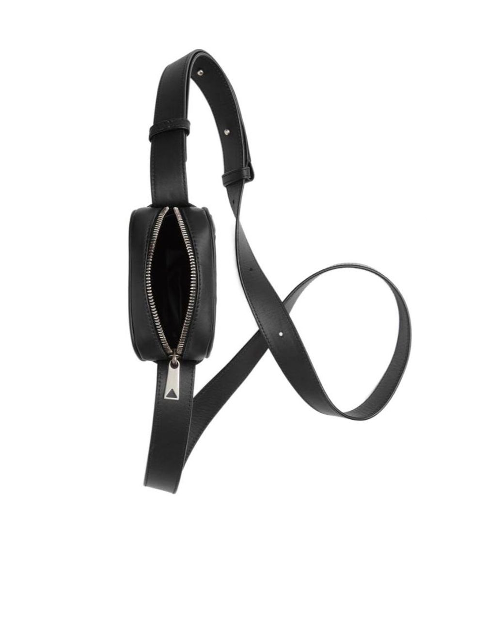 Bottega Veneta Black Intrecciato Zipped Mini Crossbody Bag for men