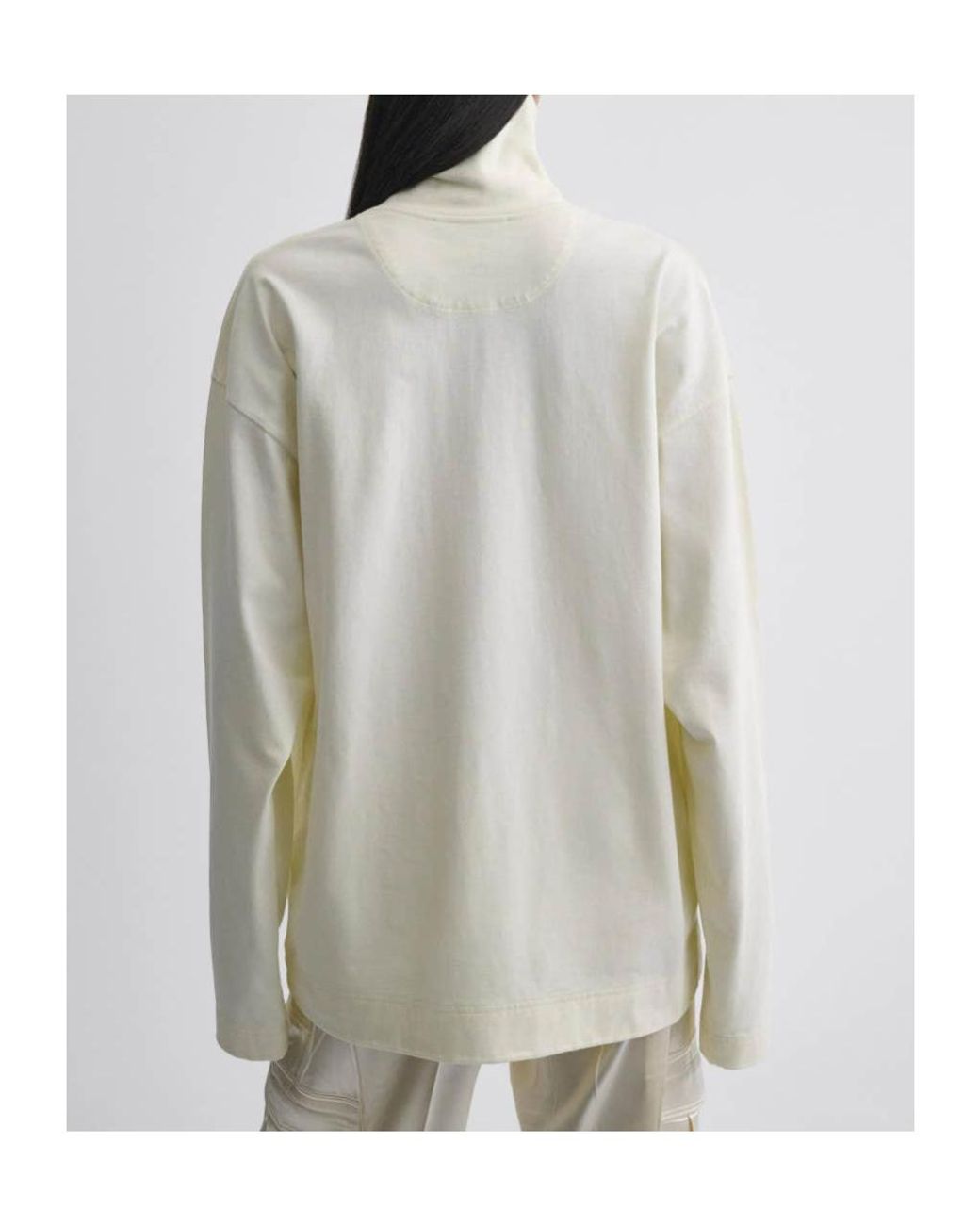 Phoebe Philo White Relaxed Long Sleeve Jersey
